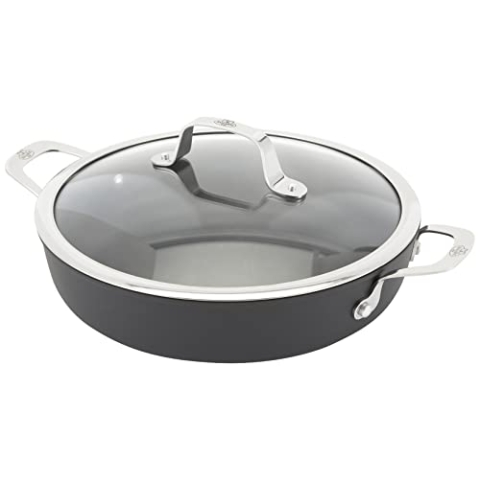 BALLARINI Alba Servierpfanne aus Aluminium mit 2 Griffen, 28 cm, Antihaftbeschichtung, für alle Herdarten