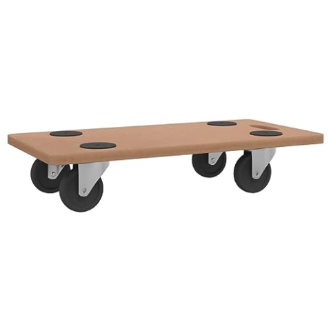 vidaXL Rollbretter 6 STK., Transportroller mit Anti Rutsch Pad, Transporthilfe für Umzug Möbel Transport, Möbelroller Rollwagen, Rechteckig Holzwerkstoff