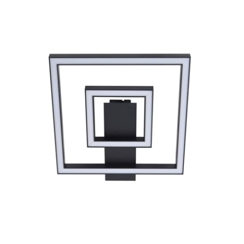 Lindby LED Deckenleuchte Madamo (Modern) in Schwarz aus Aluminium (2 flammig,) - Lampe Deckenlampe Wohnzimmerleuchte