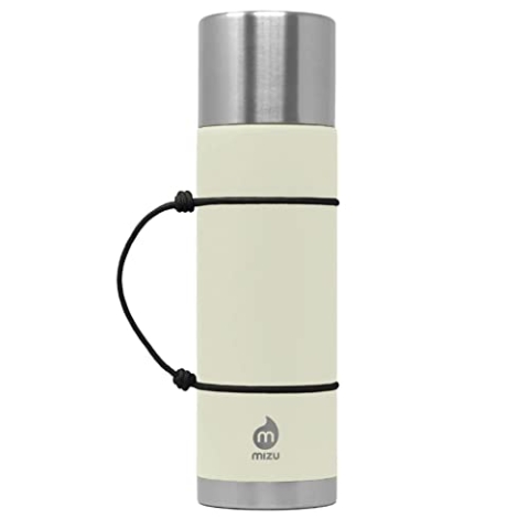 Mizu D7 Bottle Weiß - Doppelwandige robuste Edelstahl Thermoflasche, 640ml, Größe 640 ml - Farbe Chalk
