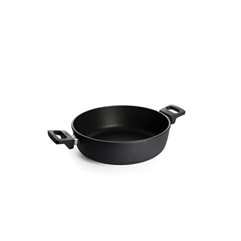 Woll Nowo Titanium Kasserolle, Ø 28 cm, 8 cm hoch, 4.5 Liter, mit 2 Seitengriffen - Geeignet für Ceran, Gas, Elektro, Halogen - nicht induktionsgeeignet
