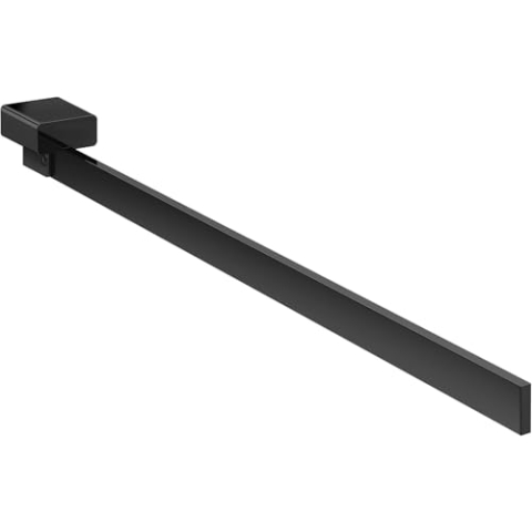 EMCO loft Handtuchhalter einarmig zur Wandmontage I starrer Badetuchhalter aus Aluminium I hochwertige Handtuchstange für Handtücher, schwarz matt