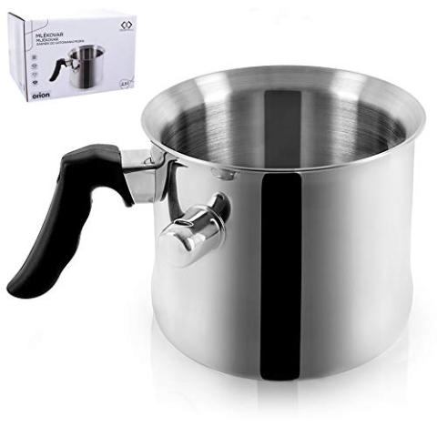 ORION GROUP Milchtopf Edelstahl ohne Deckel Edelstahl Milch Kochen mit einer Pfeife 2,5 L Gas Induktion induktionsgeeignet