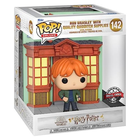 Funko Harry Potter Ron Weasley & Quality Quidditch Supplies (Pop! Deluxe) Pop! Nr. 142 Unisex Super Pop! Standard