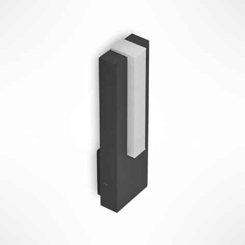 Lucande LED Wandleuchte außen Virgalia (Modern) in Schwarz aus Aluminium (1 flammig,) - Außenwandleuchten Wandlampe Led Außenlampe Outdoor für Außenwand/Hauswand Haus Terrasse &