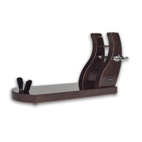 Arcos Zubehör - Schinkenhalter - Metallische Eisenhütte 500x280x180 mm - Mahagonifarbenes bambuslackiertes Holz Farbe Braun