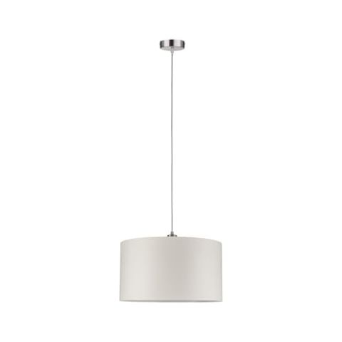 Paulmann 709.24 Tessa Pendelleuchte max.1x60W E27 Creme Eisen gebürstet 230V Metall/Stoff