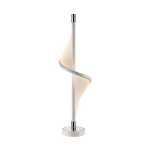 Lucande LED Tischlampe 'Edano' dimmbar (Modern) in Weiß aus Textil u.a. für Wohnzimmer & Esszimmer (1 flammig,) - Tischleuchte, Schreibtischlampe, Nachttischlampe, Wohnzimmerlampe