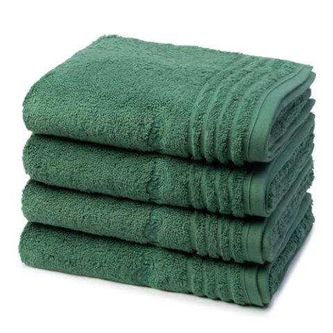 Vossen - Vienna Style Supersoft - 4 X Handtuch - Im Set - Baumwolle - extrem flauschig (50 X 100cm Evergreen)