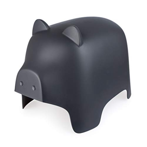 balvi Piggy Hocker Farbe Grau dunkel In Form eines Schweins Für innen und außen PP Plastik