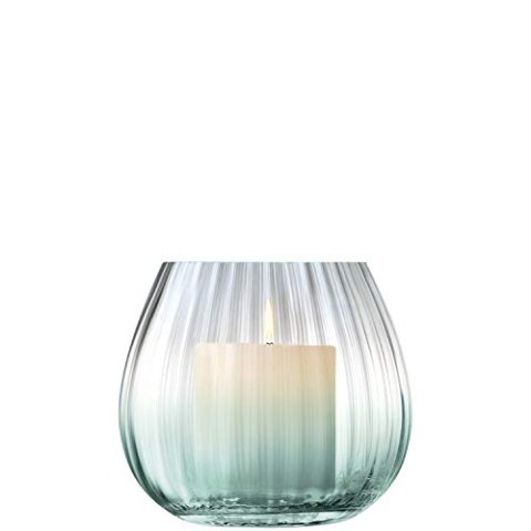 LSA Dusk Laterne/Vase, Glas, Green, H13cm