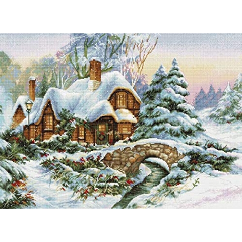 Luca-S BU5001 Kreuzstich Set, Mehrfarbig, 43x44cm