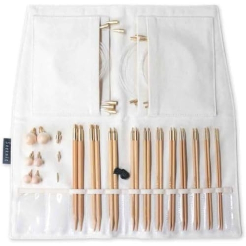 Seeknit KA59801 Austauschbar Kreisförmig Nadel Prämie Satz, Bambus, Beige, One Size