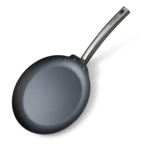 Skottsberg Crêpe Pfanne aus Carbonstahl | Ø 28 cm | Vorab eingebrannt | Antihaftwirkung | Für alle Herdarten geeignet