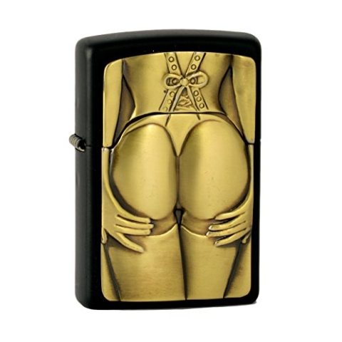 Zippo Golden Stocking Girl Black matte NEU&OVP