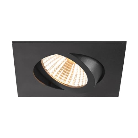 SLV NEW TRIA 68, Deckeneinbauleuchte, 3000K, 38°, IP 20, quadratisch, schwarz