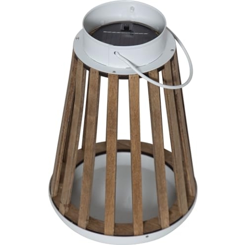 Star LED-Solar-Laterne 'Catania', Holz/Metall, 19x28cm,