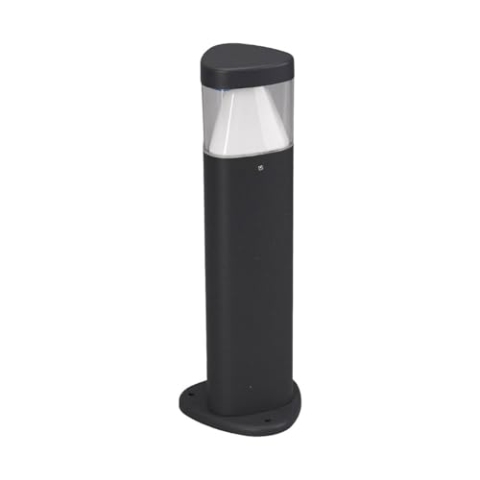 Lucande LED Außenleuchte Milou (spritzwassergeschützt (Modern) in Schwarz aus Aluminium (1 flammig,) - Wegeleuchte Pollerleuchte Wegelampe Sockelleuchte