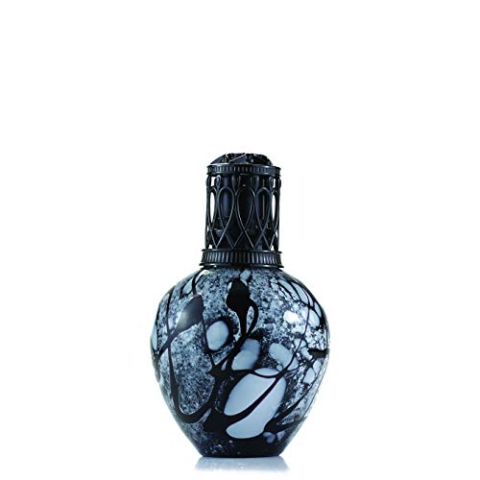 Asleigh & Burwood Duftlampe, groß, Glas, Schwarz Marmor