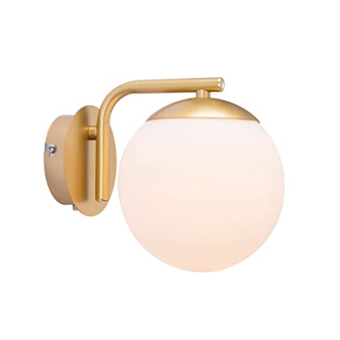 Nordlux Wandleuchte Grant Messing, Opal Weiss
