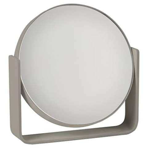 Zone Denmark Ume Tischspiegel, Kosmetikspiegel mit Vergrößerung 5-Fach, Durchm. 19 cm, Höhe 19,5 cm, Taupe