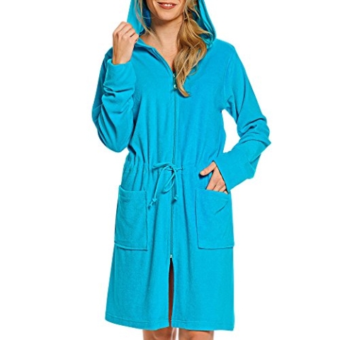WeWo fashion Damen Kapuzenmantel 031 türkis M
