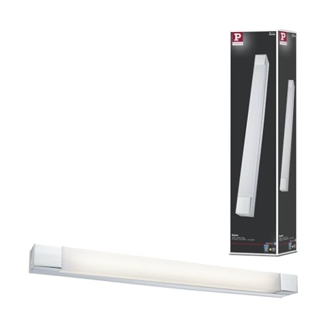 Paulmann 79715 LED Deckenleuchte Spiegelleuchte Quasar incl. 1x10,5 Watt IP44 Deckenlampe Chrom, Weiß Wohnzimmerlampe Metall, Acryl Flurlampe 3000 K