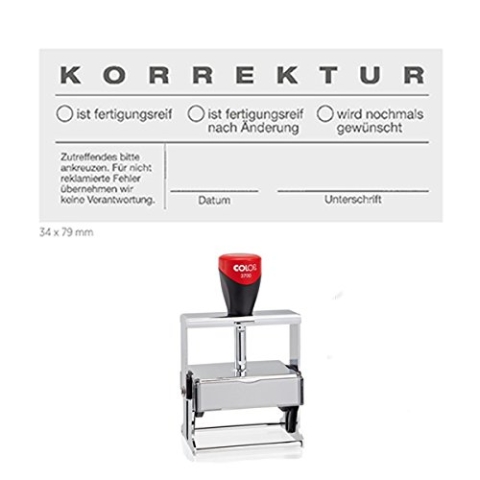 SCHWARZ Stempel Heavy Duty Expert Line Textstempel ist kompatibel für Microban mit individueller Textplatte/Logo (3700 (34 x 79 mm))