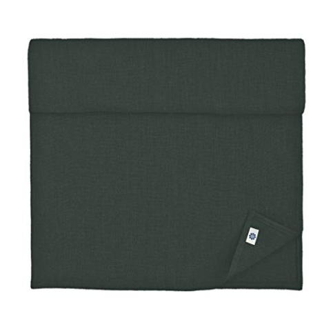 Linen & Cotton Tischläufer Stoff Tischband Tischdeko Hygge 100% Leinen, Schwarz (40 x 350 cm) Lang Läufer Tisch Esstisch für Home Küche Abendessen Brunch Party Weihnachten