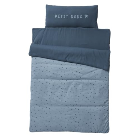 VERTBAUDET Minidodo Essentiels Kinderschlafsack, blau, bedruckt
