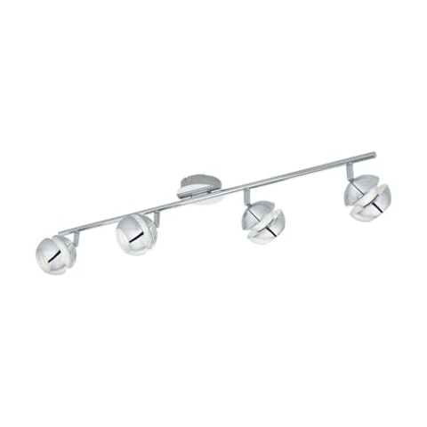 EGLO Deckenlampe Nocito 1, Deckenstrahler, Stahl in chrom, weiss, GU10 Fassung