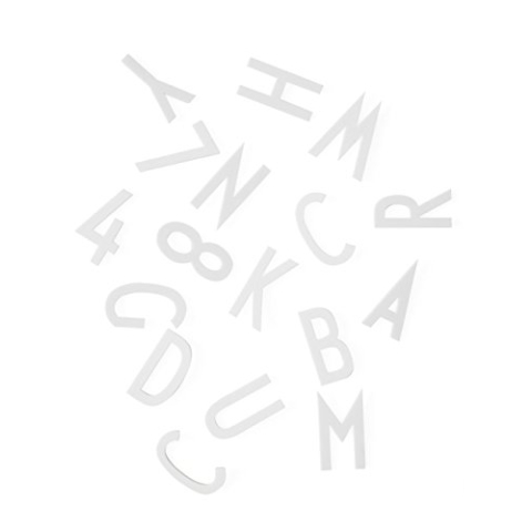 Design Letters Buchstaben und Zahlen für Message Boards, 50mm, 159 Stück (Weiß) - Das scharfkantige Design der Buchstaben sorgt für ein grafisches und stilvolles Erscheinungsbild