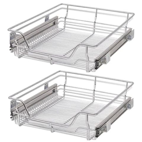 vidaXL 2X Einbauschublade Teleskopschublade Korbauszug Küchenschrank 50 cm