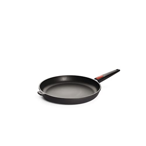 Woll Nowo Titanium Flachpfanne - Induktiv -, Ø 32 cm, 5 cm hoch, mit abnehmbarem Stiel - Geeignet für alle Herdarten, Aluminiumguss, Antihaft-Versiegelung