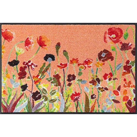 wash+dry Fußmatte, Wildflowers 50x75 cm, innen und außen, waschbar