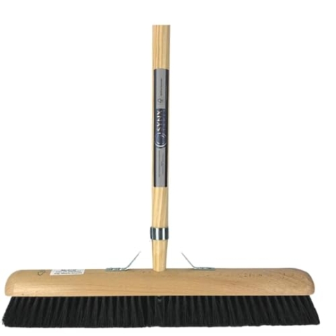 Synx Tools Saalfeger 60 cm - Pferdehaar/Kammerfeger - Weicher Besen 60 cm - Besen Innen - Besen weich mit Stahl 150 cm