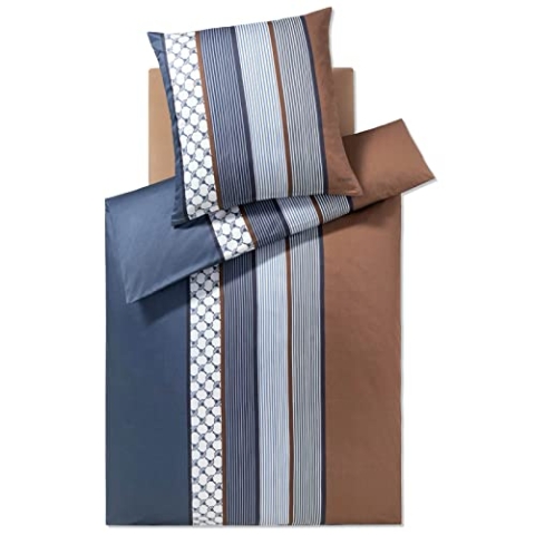 Joop! Bettwäsche Cornflower Stripes 4069 deep Ocean - 28 80x80 cm - 155x220 cm