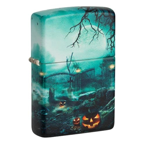Zippo Graveyard Design 540 Farben 60006390 Halloween Kürbis Feuerzeug Benzin Original