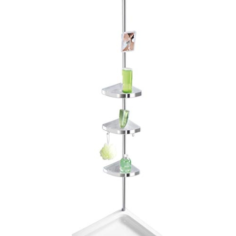 WENKO Teleskop Duschecke Premium glänzend stufenlos ausziehbar Glänzend