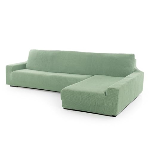SOFASKINS® super elastischer Chaise Longue überzug, Sofabezug rechte Lange Armlehne, Sofa überzug atmungsaktiv, bequem und langlebig, Kompatible Abmessungen des Sofas (210-340 cm), Farbe türkis