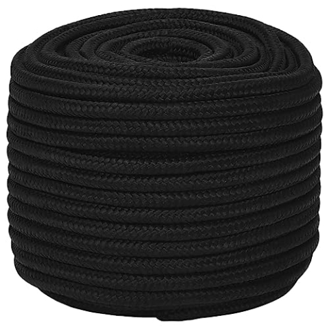 Bussandri Exclusive - Arbeitsseil Schwarz 12 mm 100 m Polyester