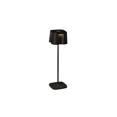 Konstsmide Tischleuchte Nice | schwarz | Indoor/Outdoor | USB-Tischleuchte| Aluminum| 2 Lichtfarben | 3 Lichtmodi | Akkulaufzeit bis zu 20h | 7818-750, 10 cm (L)/10 cm (B)/36 cm (H)