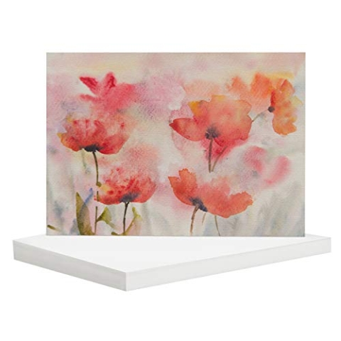 Belle Vous 50 Blatt Aquarellpapier Weiß Aquarellblock A2 - Wasserfarben Zeichenblock 200 GSM Kaltgepresst Malblock Aquarell Papier - Ideal für Künstler, Anfänger, Zeichnen, Skizzieren, Sketchbook