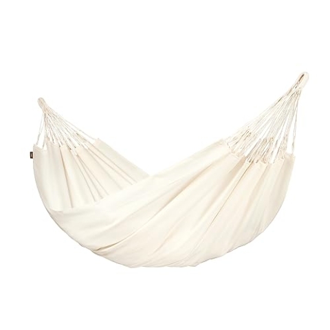 LA SIESTA® - Brisa - Kingsize Hängematte, handgefertigt in Kolumbien, mit 180 cm Breite für entspannte Momente drinnen und draußen. (Vanilla)