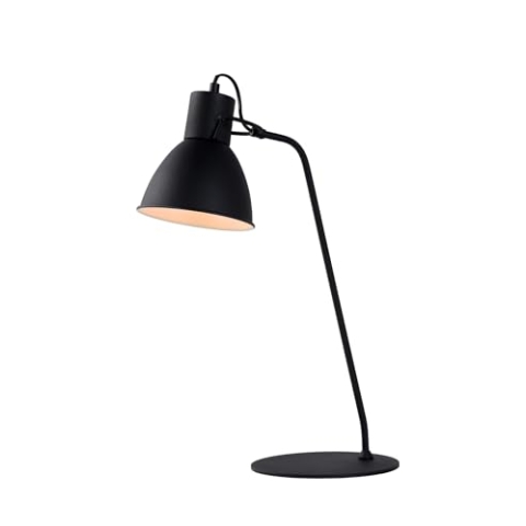 LUCIDE SHADI - Schreibtischlampe - Ø 20 cm - 1xE14 - Schwarz