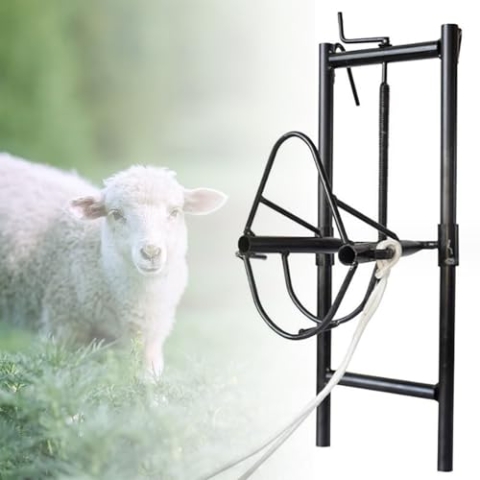 Schafkopfhalter, multifunktionaler Ziegentrimmständer mit Höhenverstellung, stabiles Vieh mit Schafhalfter, Ziegenkopfhalterung, tragbares Viehzubehör for den Einsatz auf dem Bauernhof und zu Hause