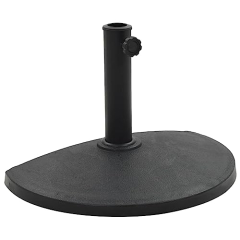 vidaXL Sonnenschirmständer Halbrund 9 kg Schwarz Schirmhalter Schirmständer