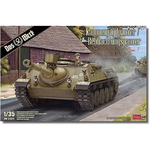 Das Werk DW35031 90mm Kanonenjagdpanzer/Beobachtungspanzer 2 in 1 Maßstab 1:35 Modellbau Plastikbausatz