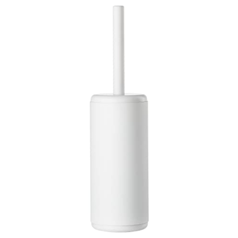 Zone Denmark Rim Klobürste, Toilettenbürste, Bürstengarnitur mit Bürste und Halter fürs Badezimmer, Stehend, Durchm. 10 cm, Höhe 38,2 cm, Weiß