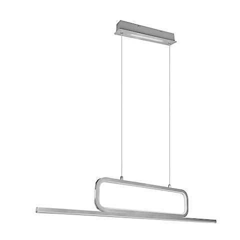 Trio Leuchten LED Pendelleuchte Aick 327210305, Aluminium gebürstet, inkl. 38 Watt LED, Switch Dimmer